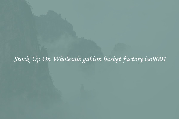 Stock Up On Wholesale gabion basket factory iso9001