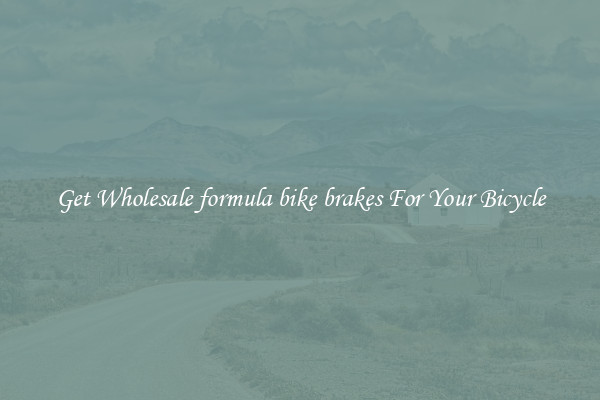 Get Wholesale formula bike brakes For Your Bicycle
