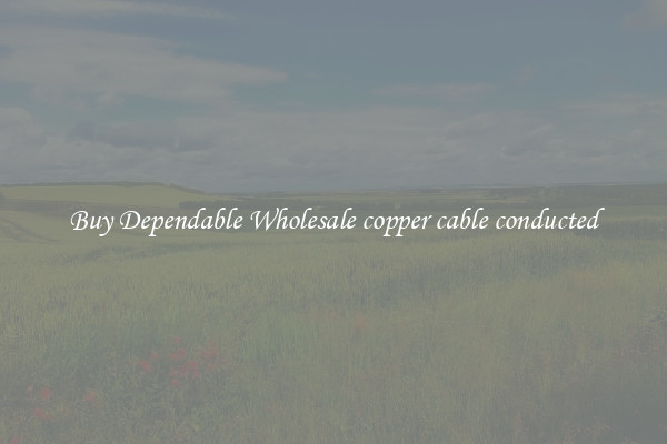 Buy Dependable Wholesale copper cable conducted