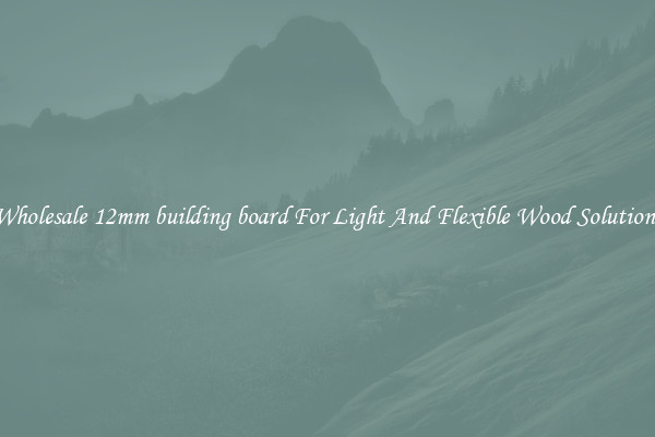 Wholesale 12mm building board For Light And Flexible Wood Solutions