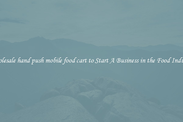 Wholesale hand push mobile food cart to Start A Business in the Food Industry