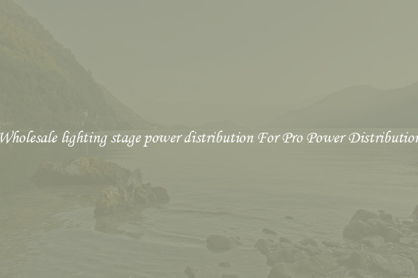 Wholesale lighting stage power distribution For Pro Power Distribution