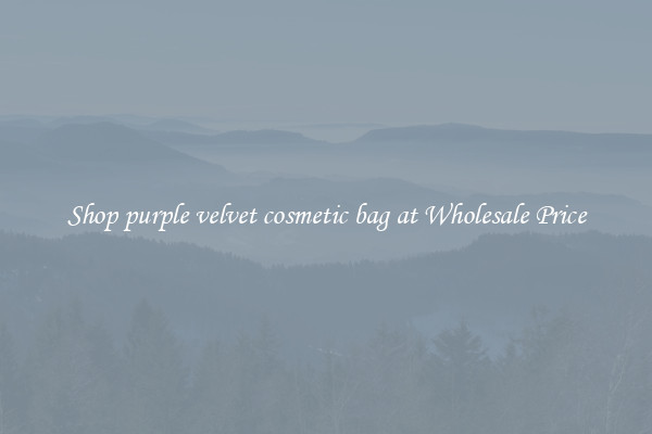 Shop purple velvet cosmetic bag at Wholesale Price