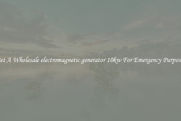 Get A Wholesale electromagnetic generator 10kw For Emergency Purposes
